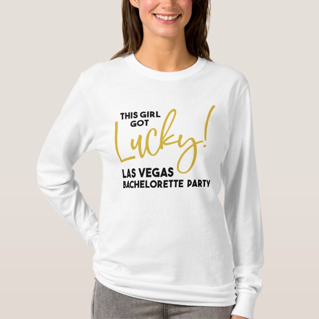 Harna Lucky Las Vegas Bachelorette Party T Shirt (Framsida)