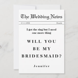 Harna Ring är min bridesmaid Inbjudningar