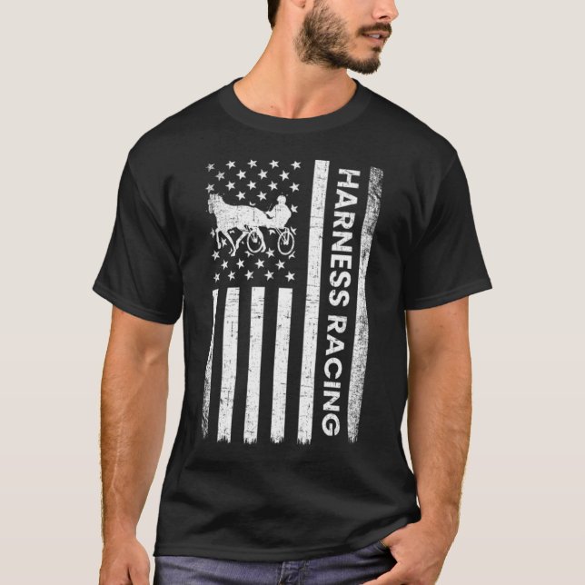 Harness american, vänskap för häströve t shirt (Framsida)