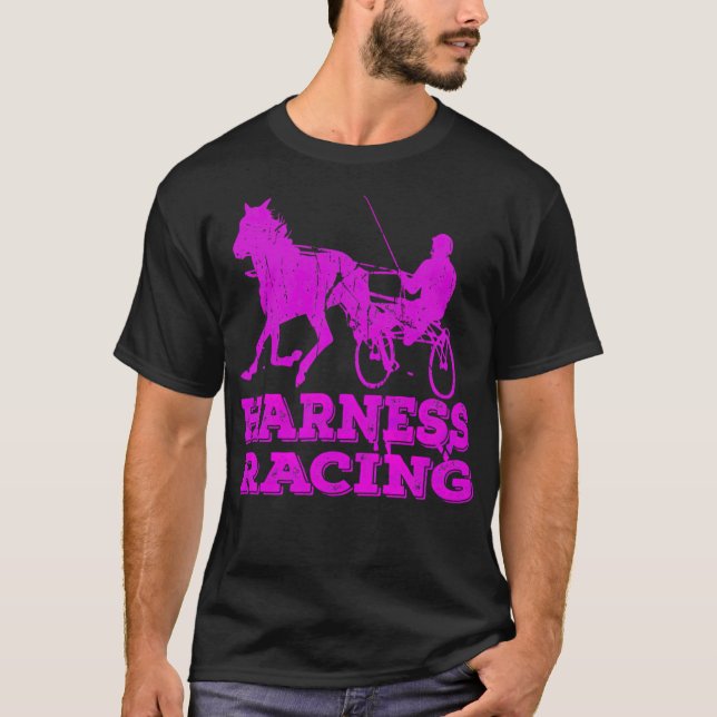Harness Horse Tävla Häst T Shirt (Framsida)