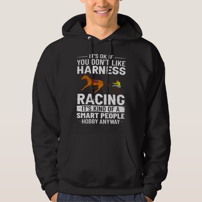 Harness Racing Horse Race Track Racer Trotting Hor Hoodie (Framsida)