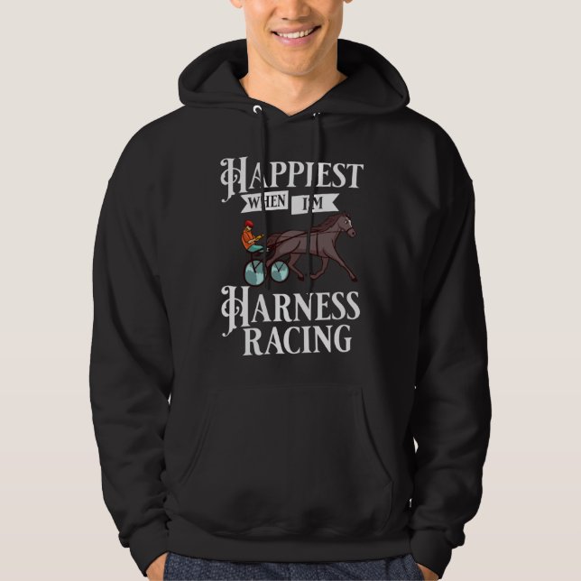 Harness Racing Horse Race Track Racer Trotting Hor Hoodie (Framsida)