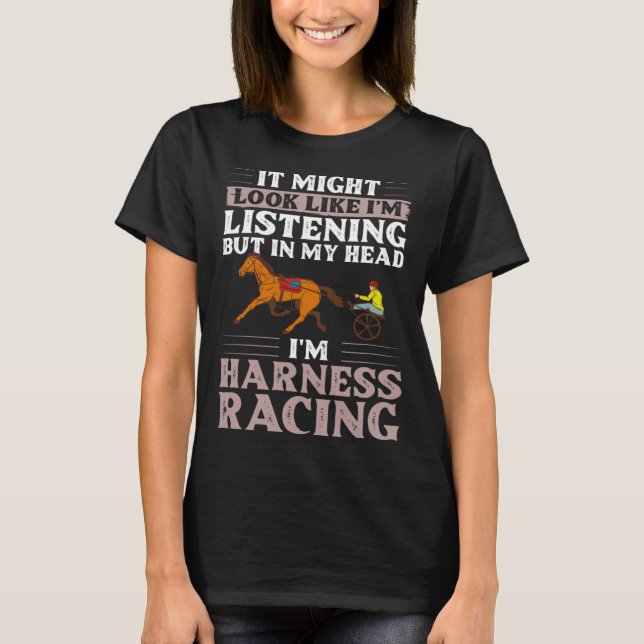 Harness Racing Horse Race Track Racer Trotting Hor T Shirt (Framsida)