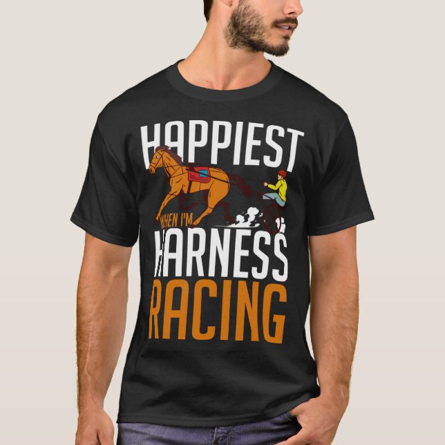 Harness Racing Horse Race Track Racer Trotting Hor T Shirt (Framsida)