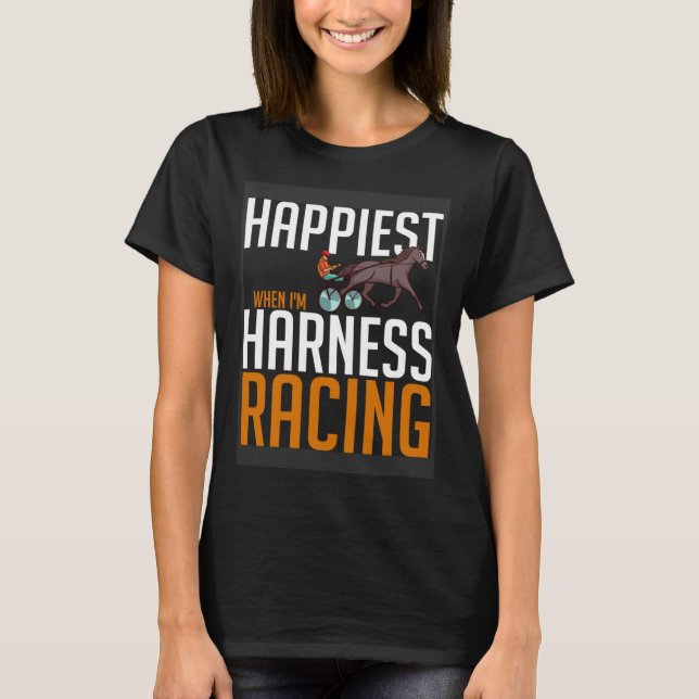 Harness Racing Horse Race Track Racer Trotting Hor T Shirt (Framsida)