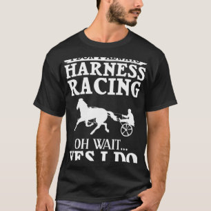 Harness Tävla Horse Tävling Track Racer Trotting H T Shirt