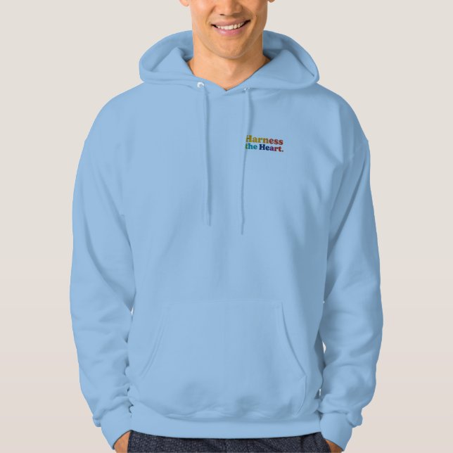 Harness the Heart – Inspirational Typography Desig Hoodie (Framsida)