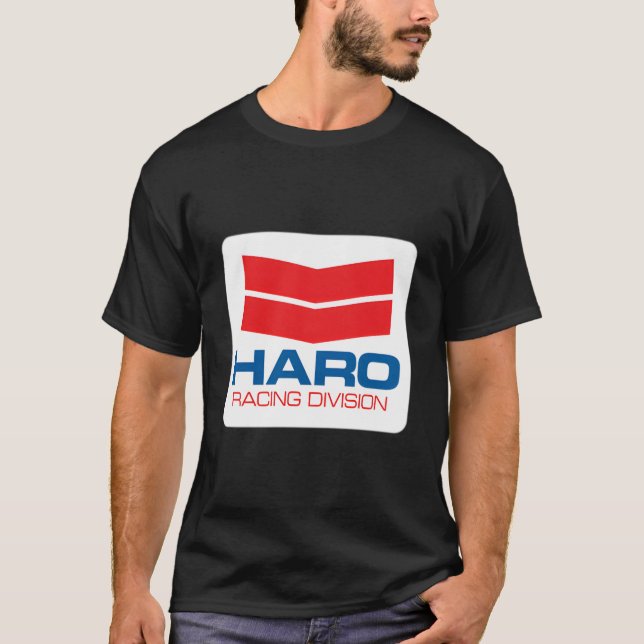 Haro Bmx Tävla Division White Red Blue T Shirt (Framsida)