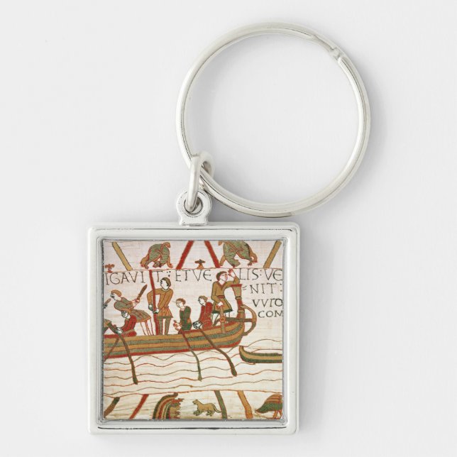 Harold korsar kanalisera till territoriet av fyrkantig silverfärgad nyckelring (Framsidan)