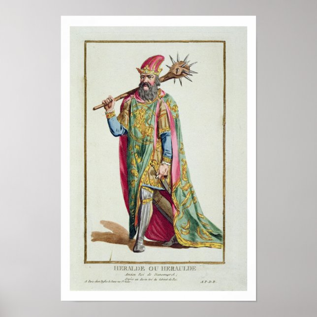 Harold, Kung i Danmark från Receuil des Estampes Poster (Framsidan)