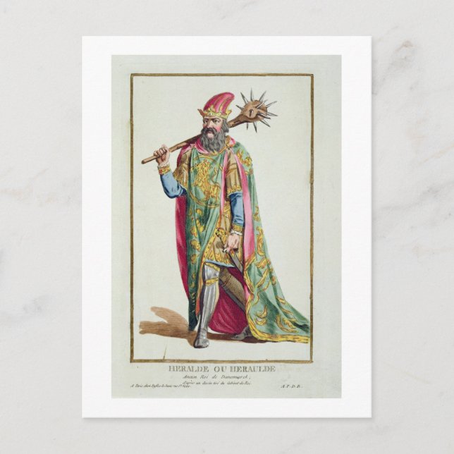 Harold, Kung i Danmark från Receuil des Estampes Vykort (Framsida)