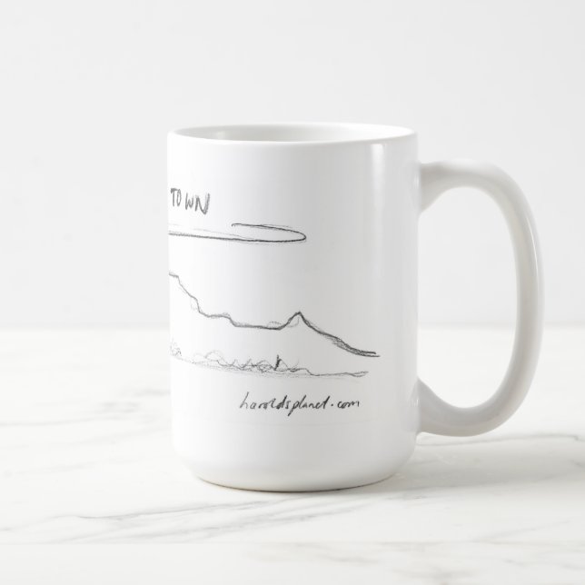 Harolds Town för udd för planetkärlek Kaffemugg (Höger)