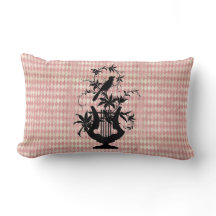 Harp Bird & Rosa Diamond Pillow