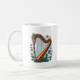 Harp Folk Art Mugg