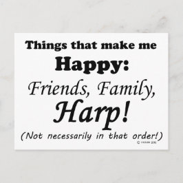 Harp gör mig Lycklig Vykort