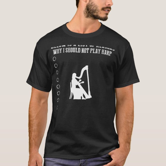 Harp Hilarity Olezed: Varför jag inte Pluck Thos? T Shirt (Framsida)