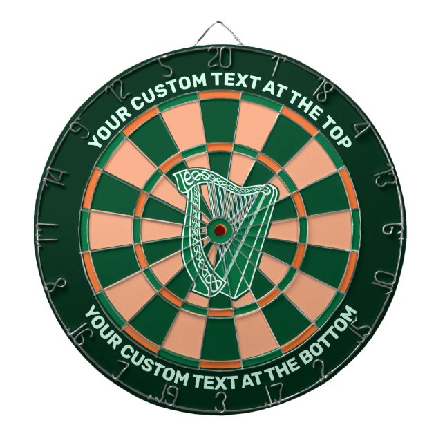 Harp Icon Dartboard Irish Färg and Anpassningsbar  Darttavla (Framsidan)