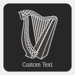 Harp Icon Fyrkantigt Klistermärke