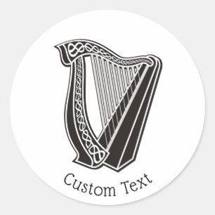 Harp Icon Runt Klistermärke