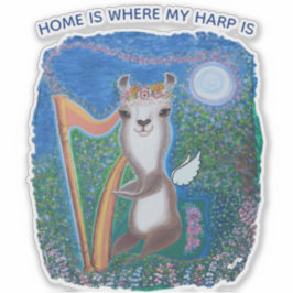 Harp Måne Ängel Klistermärken
