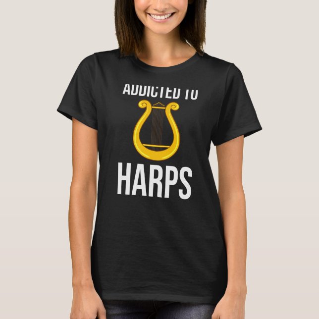 Harp Music Instrument Player Beginner Lesson   T Shirt (Framsida)