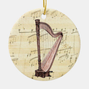 Harp Music-julprydnad Julgransprydnad Keramik
