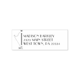 Harp Music Teacher Självfärgande Stämpel