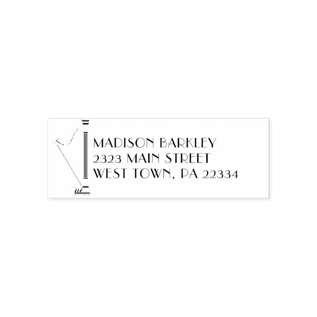 Harp Music Teacher Självfärgande Stämpel (Design)