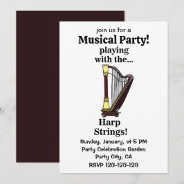Harp Musical Instrument Harp Inbjudningar