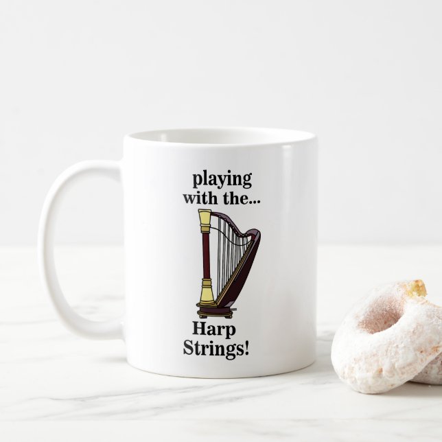 Harp Musical Instrument Harp Kaffemugg (Med munk)