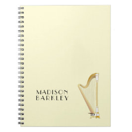Harp Musician Music Teacher Anteckningsbok