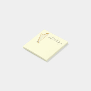Harp Musician Music Teacher Post-it Block