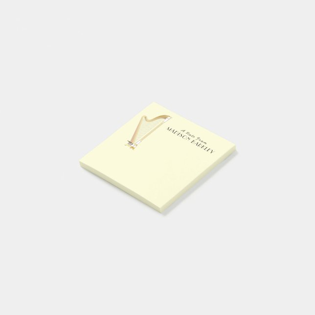 Harp Musician Music Teacher Post-it Block (Vinklad)