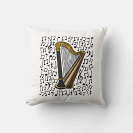 Harp Musik noter, Harpist Music Teacher Kudde