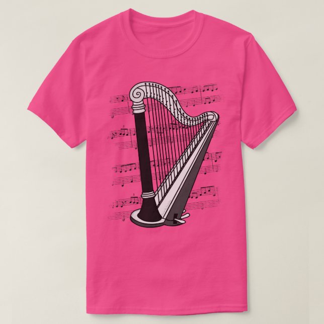 Harp Player Harpist String Musician T Shirt (Design framsida)