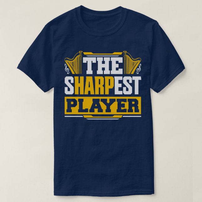 Harp Player Harpist, Vassare spelare T Shirt (Design framsida)