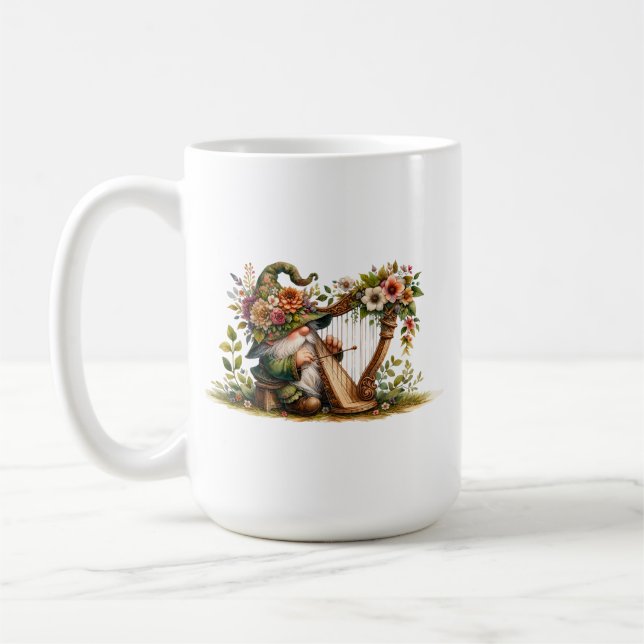 Harp Plutning Garden Gnome Kaffemugg (Vänster)