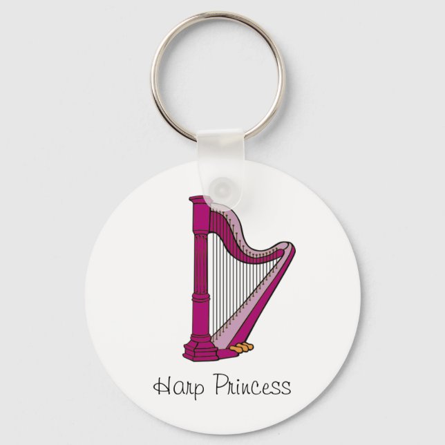 Harp Princess Keychain Nyckelring (Framsida)