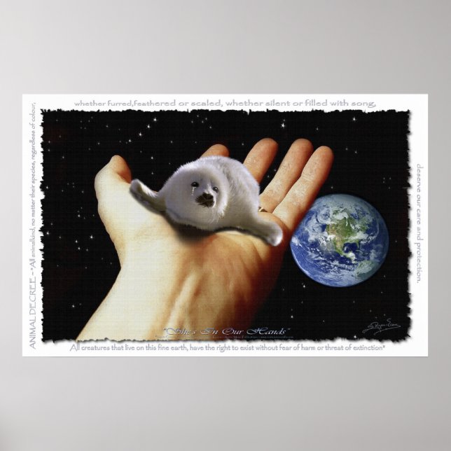HARP SEAL Protection Earth Day Art Poster (Framsidan)