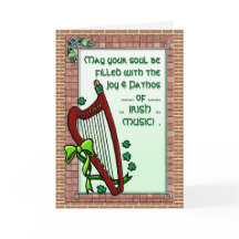 Harp, Shamrocks, Irish Music Blating Personlig
