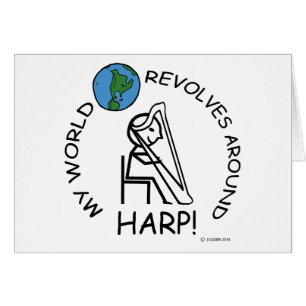 Harp - World Revolves runt Hälsningskort