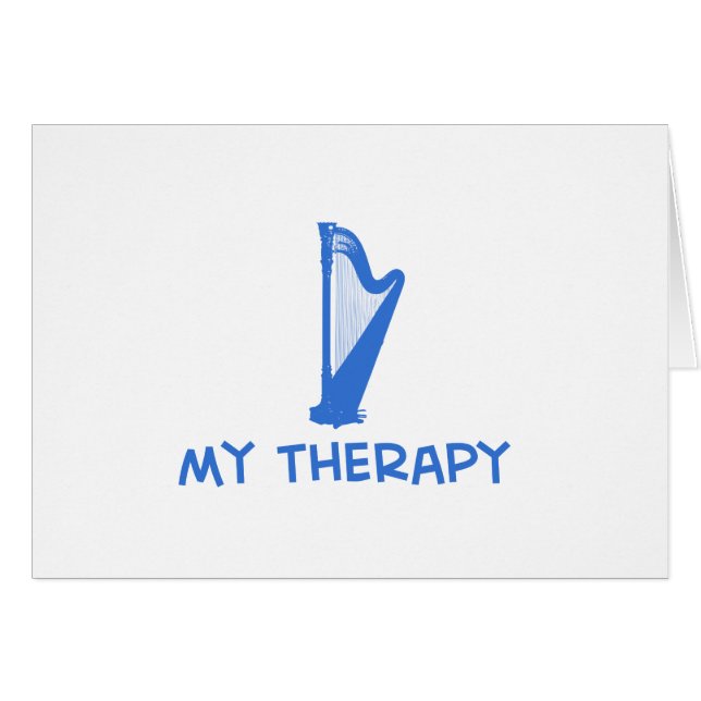 Harpa min terapi hälsningskort (Framsidan Horizontal)