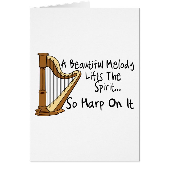 Harpa på den hälsningskort (Framsidan)