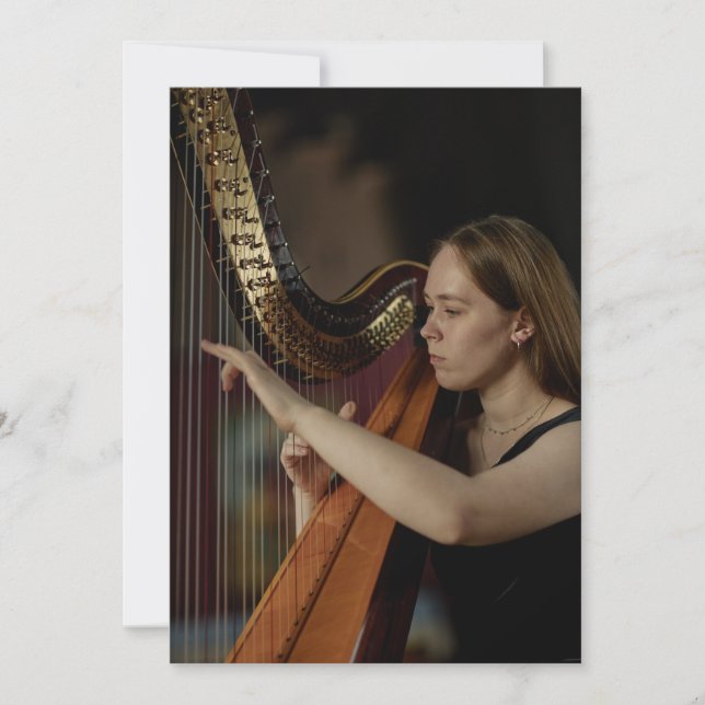 Harpa Recital Konsert Klassisk Musik Inbjudan (Framsida)