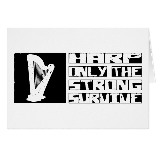 Harpan överlever hälsningskort (Framsidan Horizontal)