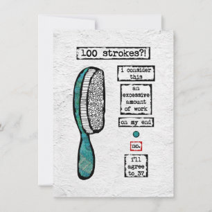 Hårpenselavtalskort - roligt skönhetspris kort