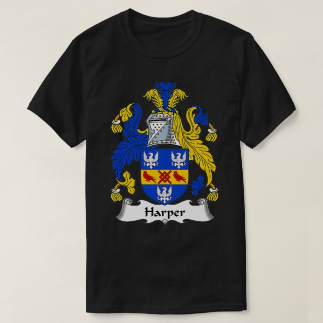 Harper Coat of Arms  Family Crest 60th  T Shirt (Design framsida)
