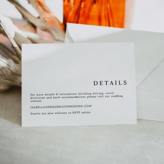 HARPER Modern Minimalist Clean Serif Information C Inbjudningar (Skapare uppladdad)