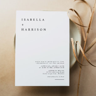 Harper - Modern, minimalistisk enkel serif Bröllop Inbjudningar