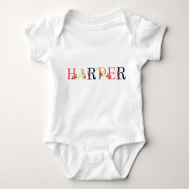 HARPER Namnkonst med broderade blommor T Shirt